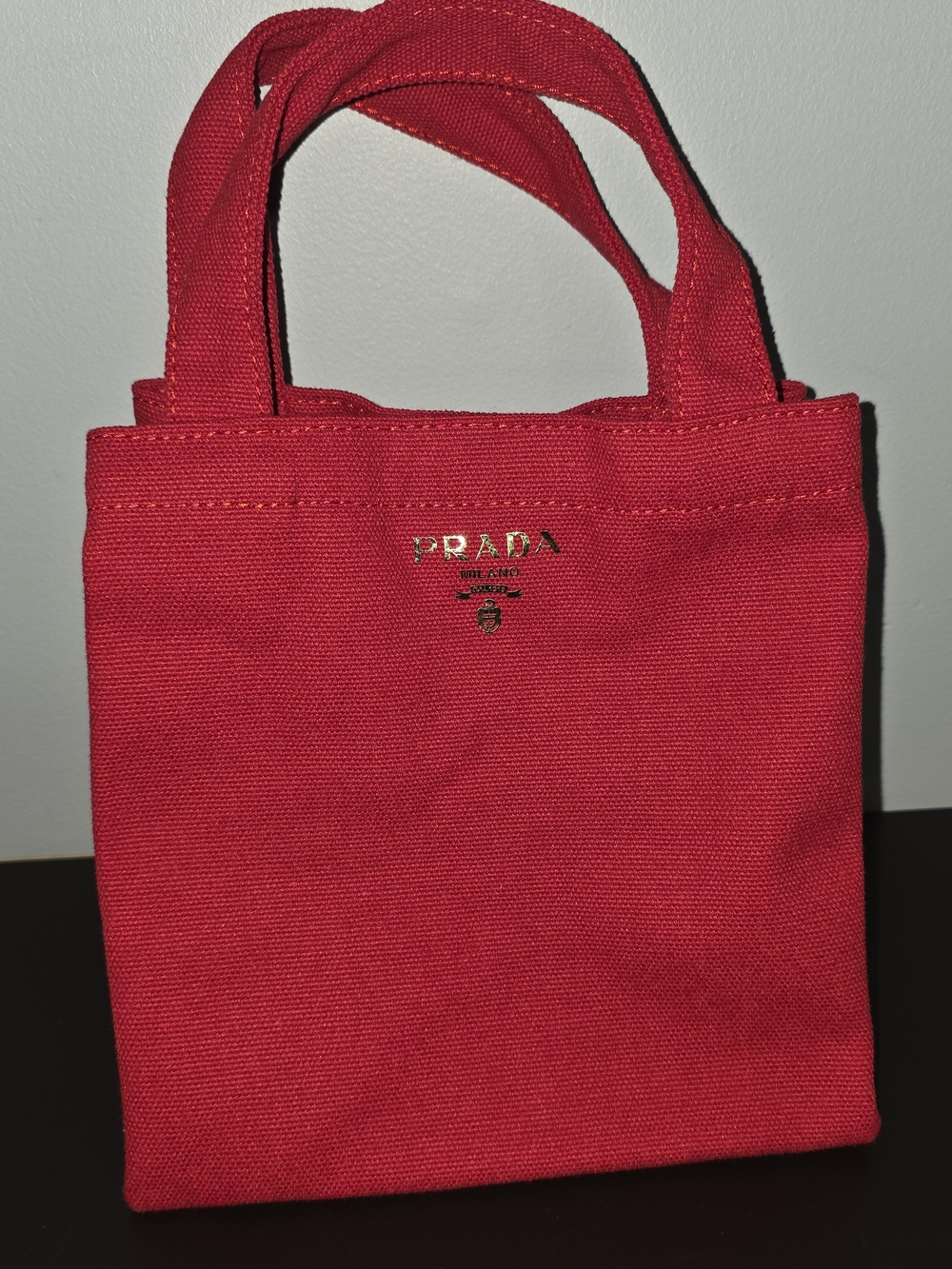 Prada Beaute Red Canvas Bag VIP Item